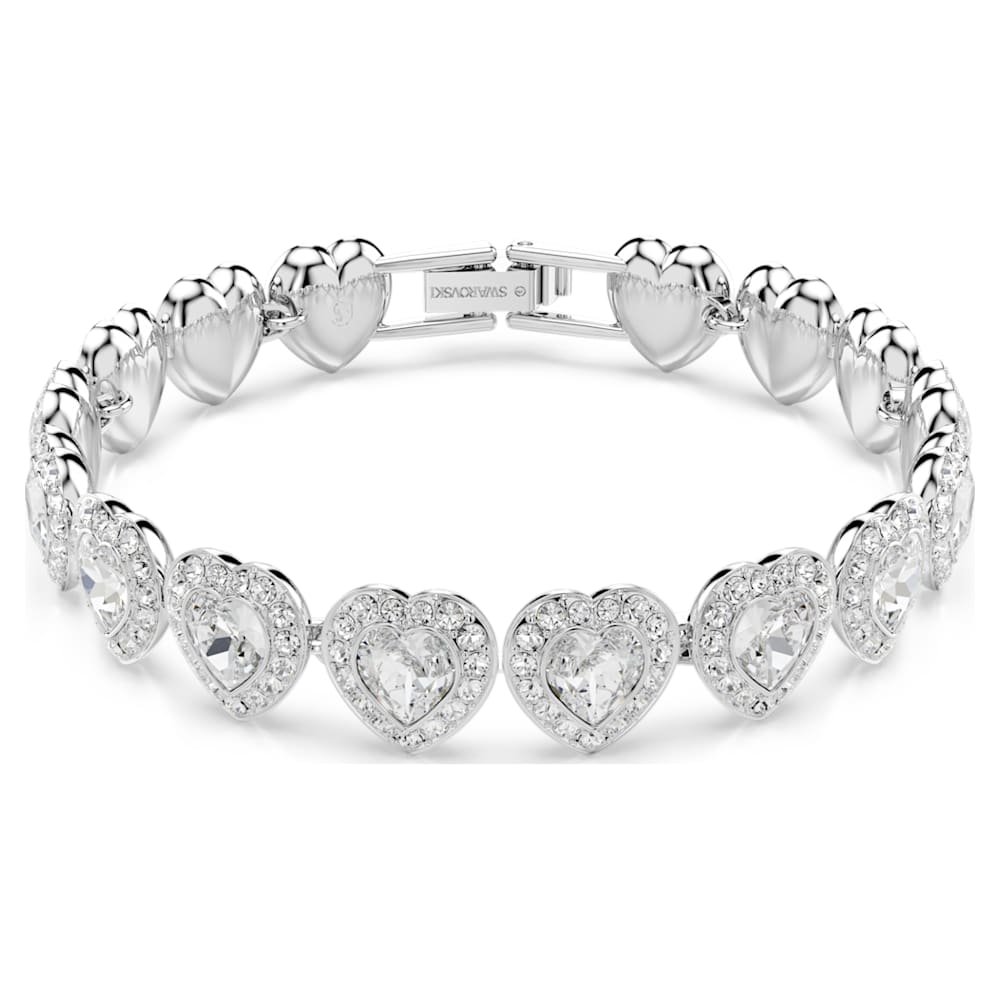 ariana-grande-x-swarovski-bracelet-mixed-cuts-heart-white-rhodium-plated-swarovski-5720860 Ariana Grande x Swarovski bracelet, Mixed cuts, Heart, White, Rhodium plated - Image 1