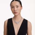 Constella necklace Mixed cuts, Clasp, White, Rhodium plated - Image 8