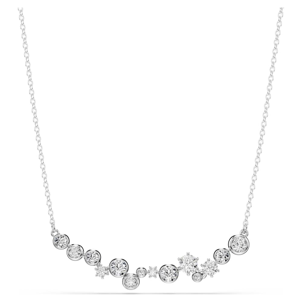 constella-necklace-mixed-cuts-white-rhodium-plated-swarovski-5722473 Constella necklace, Mixed cuts, White, Rhodium plated - Image 1