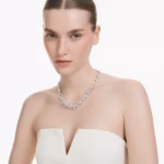 Constella necklace Round cut, White, Rhodium plated - Image 8