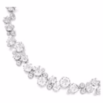 Constella necklace Round cut, White, Rhodium plated - Image 3