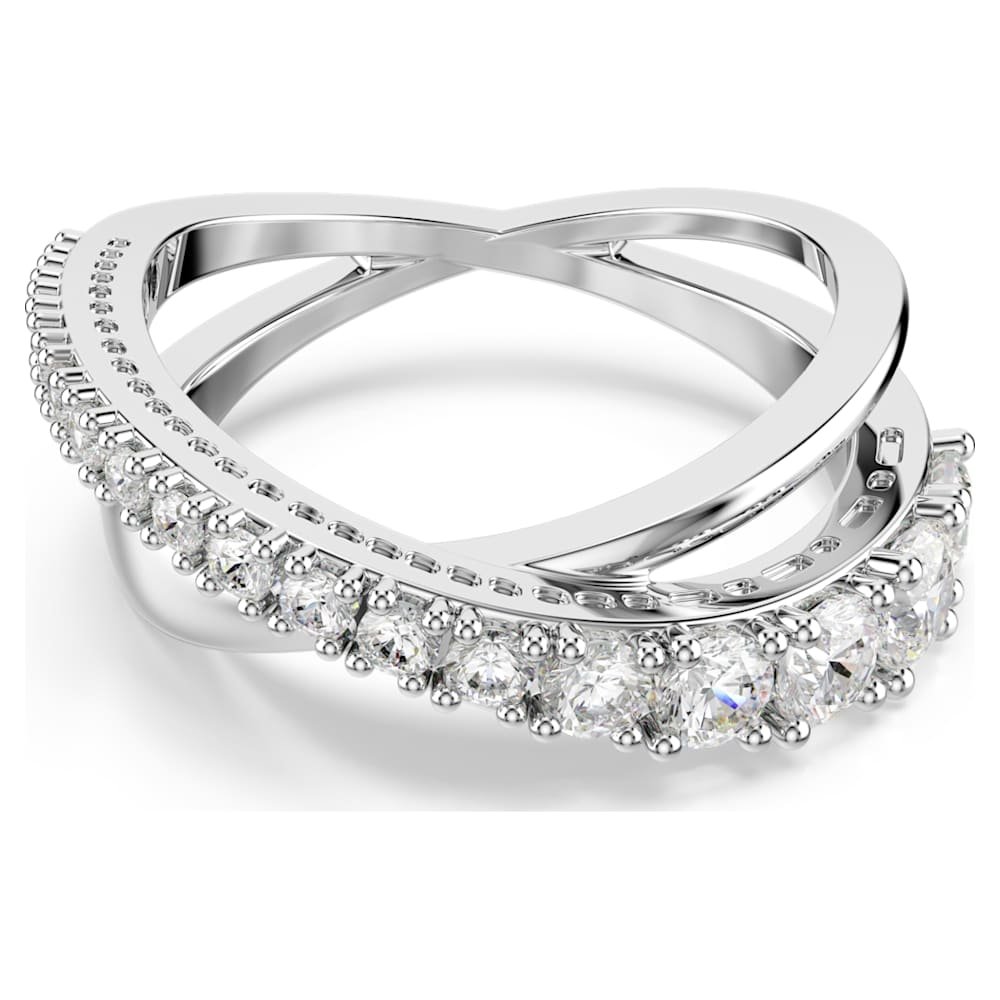 hyperbola-ring-mixed-cuts-white-silver-tone-finish-swarovski-5714952 Hyperbola ring, Mixed cuts, White, Silver-tone finish - Image 1