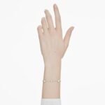 Imber bracelet, Round cut, White, Rhodium plated - Image 2