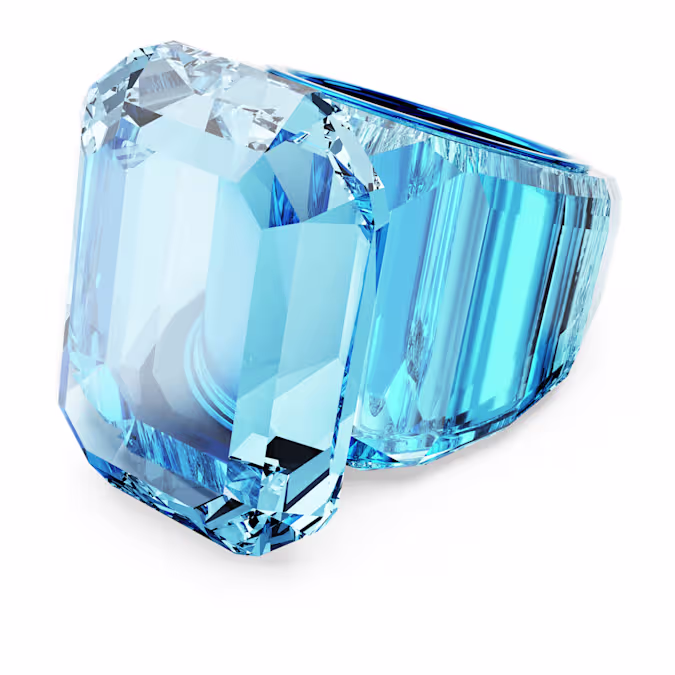 lucent-cocktail-ring--octagon-cut--blue-swarovski-5600235 (1) Lucent cocktail ring Octagon cut, Blue - Image 1