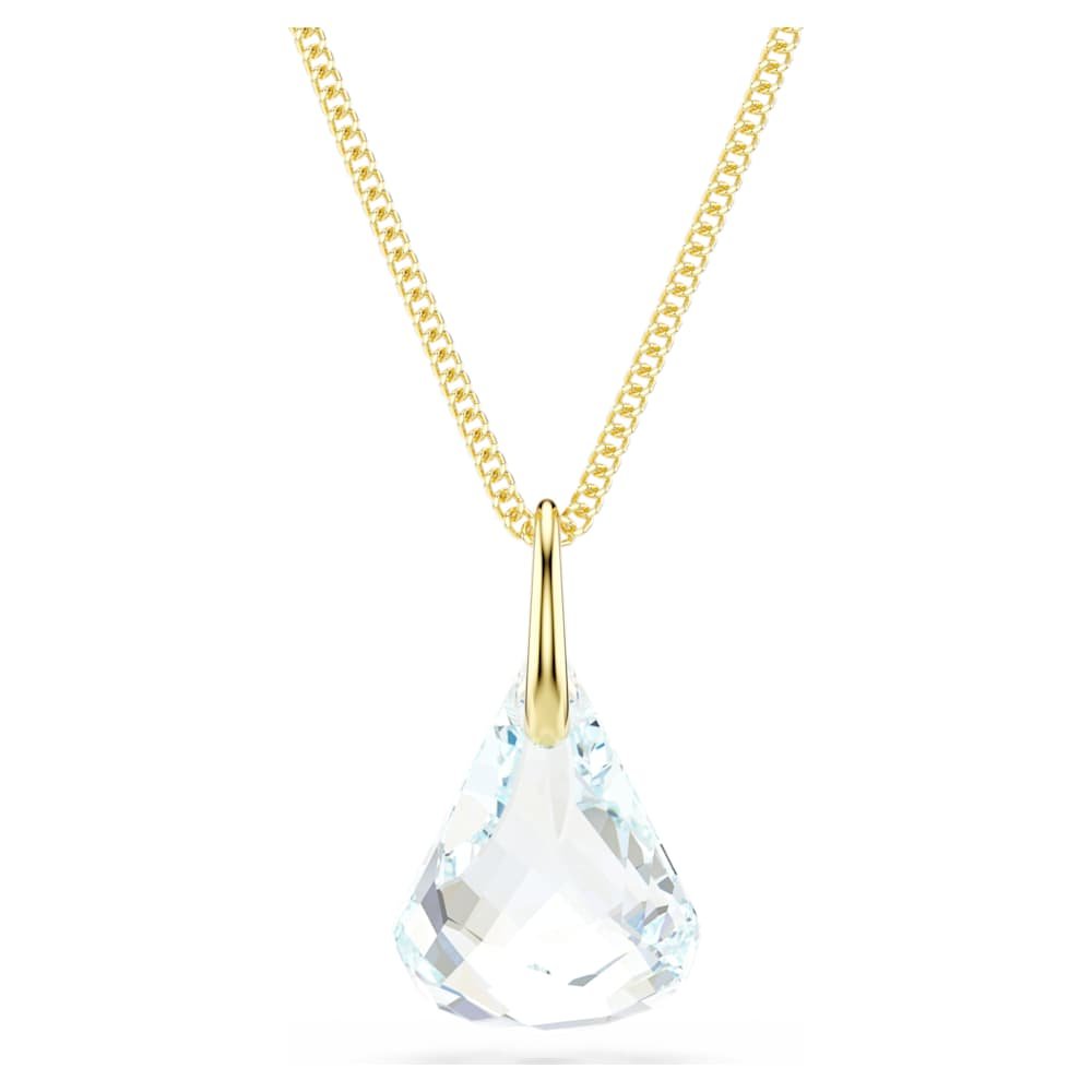 lunar-pendant-oval-cut-white-18k-gold-finish-swarovski-5766797 Lunar pendant, Oval cut, White, 18K gold finish - Image 1