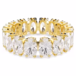 Matrix ring Oval cut, White, 18K gold finish