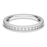 Matrix ring, White, Rhodium plated