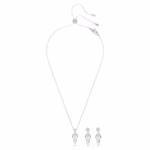 Mesmera set Pear cut, Round cut, White, Rhodium plated - Image 6