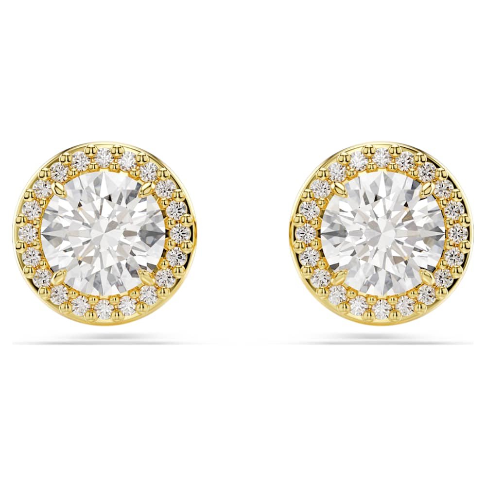 una-angelic-stud-earrings-round-cut-gold-tone-18k-gold-finish-swarovski-5686637 Una Angelic stud earrings, Round cut, Gold tone, 18K gold finish - Image 1