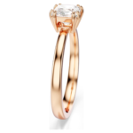Attract ring Square cut, White, 18K rose gold finish - Image 4