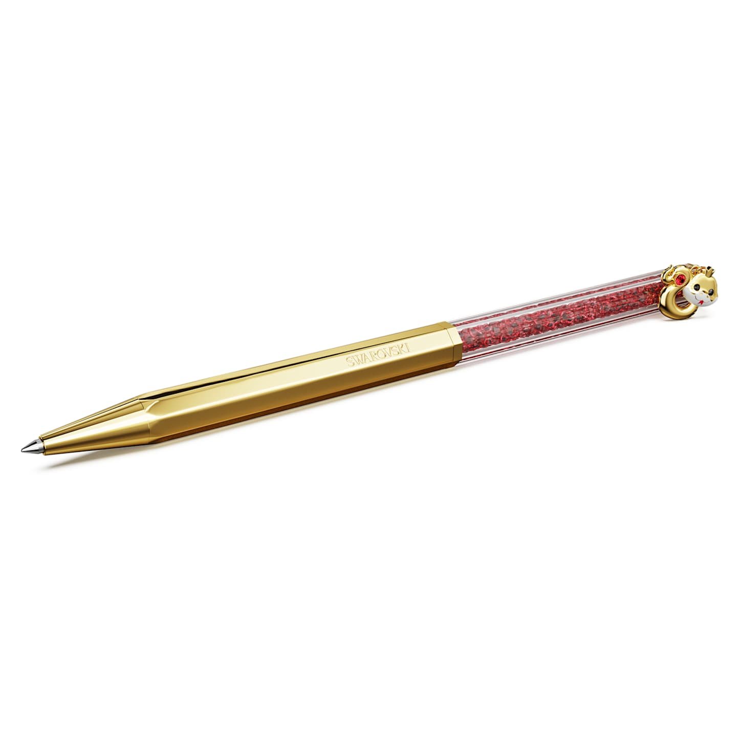crystalline-chinese-new-year-ballpoint-pen-octagon-shape-year-of-the-snake-red-gold-tone-plated-swarovski-5699334 Crystalline Chinese New Year ballpoint pen Octagon shape, Year of the Snake, Red, Gold-tone plated - Image 1