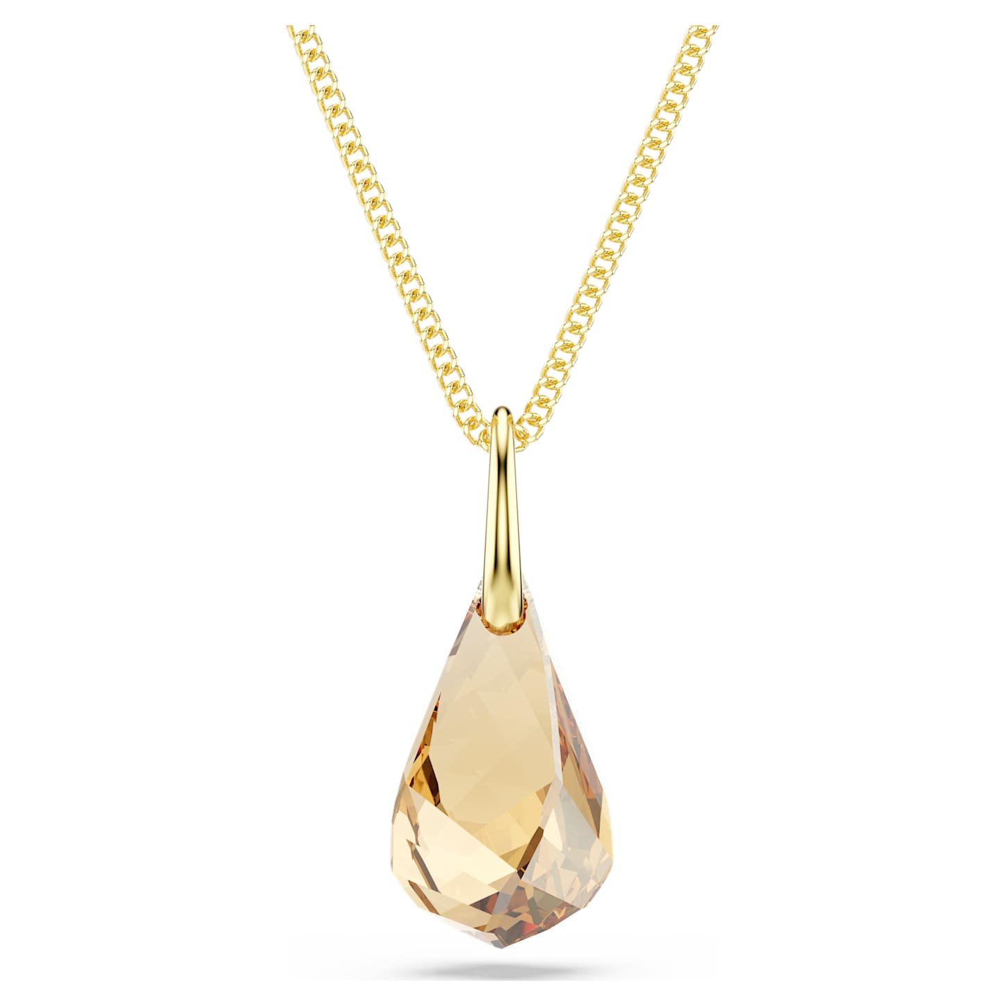 Energic pendant Brown, 18K gold finish