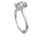 Eternity solitaire ring Lab-grown diamonds 2 ct tw, Oval shape, 18K white gold - Image 3