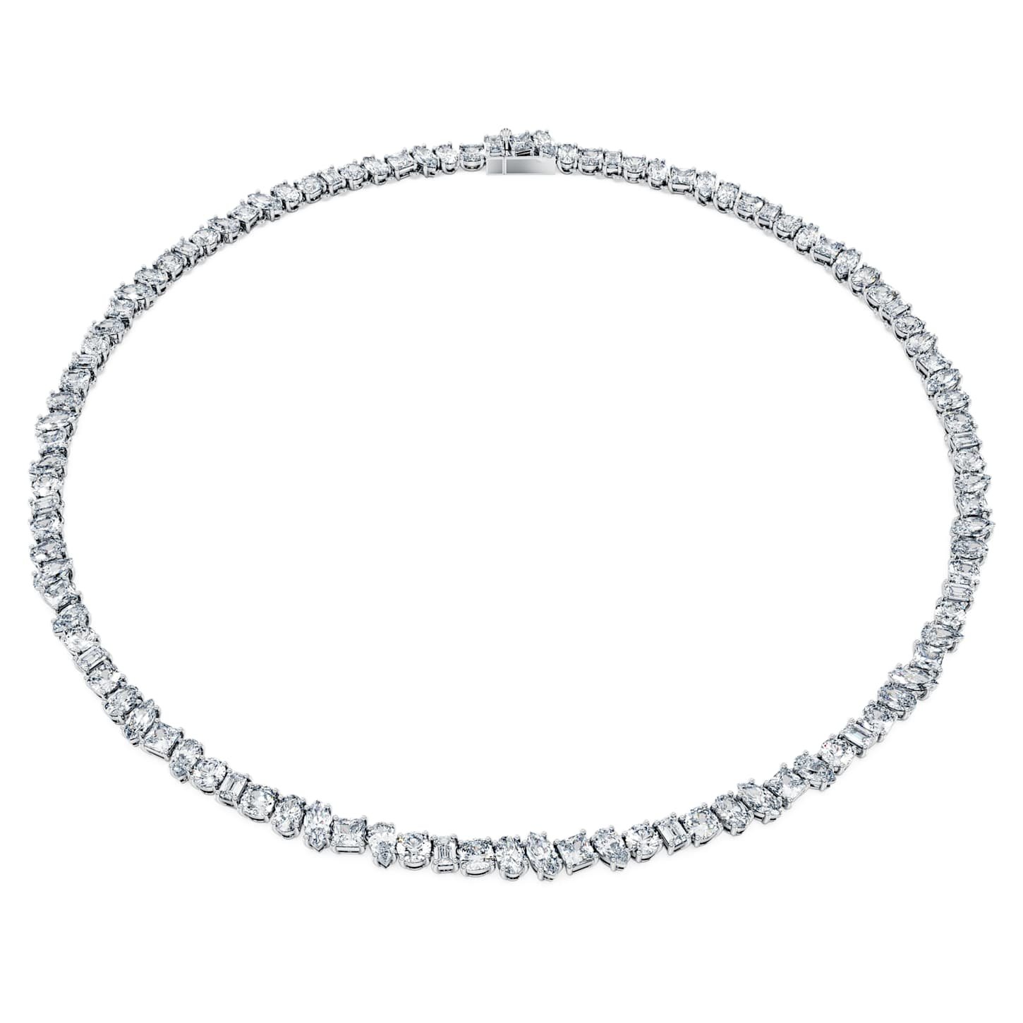 Galaxy Tennis necklace Lab-grown diamonds 47.27 ct tw, Mixed shapes, 18K white gold