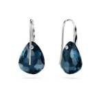 Galet drop earrings Dark blue, Rhodium plated - Image 4