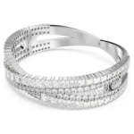 Hyperbola cuff Mixed cuts, Infinity, White, Rhodium plated - Image 3