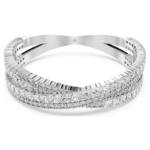 Hyperbola cuff Mixed cuts, Infinity, White, Rhodium plated - Image 7