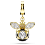 Idyllia charm Mixed cuts, Bee, Multicoloured, 18K gold finish