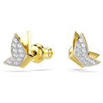Idyllia Lilia stud earrings Butterfly, White, 18K gold finish - Image 3