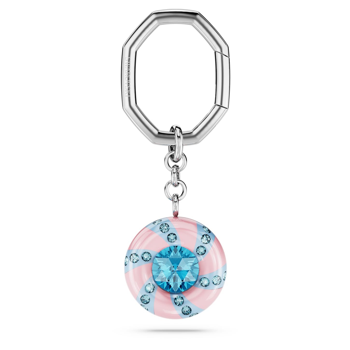 key-ring-round-cut-multicolored-rhodium-plated-swarovski-5713885 Key ring Round cut, Multicolored, Rhodium plated - Image 1