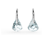 Lunar drop earrings Blue, Rhodium plated - Image 2