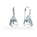 Lunar drop earrings Blue, Rhodium plated - Image 4