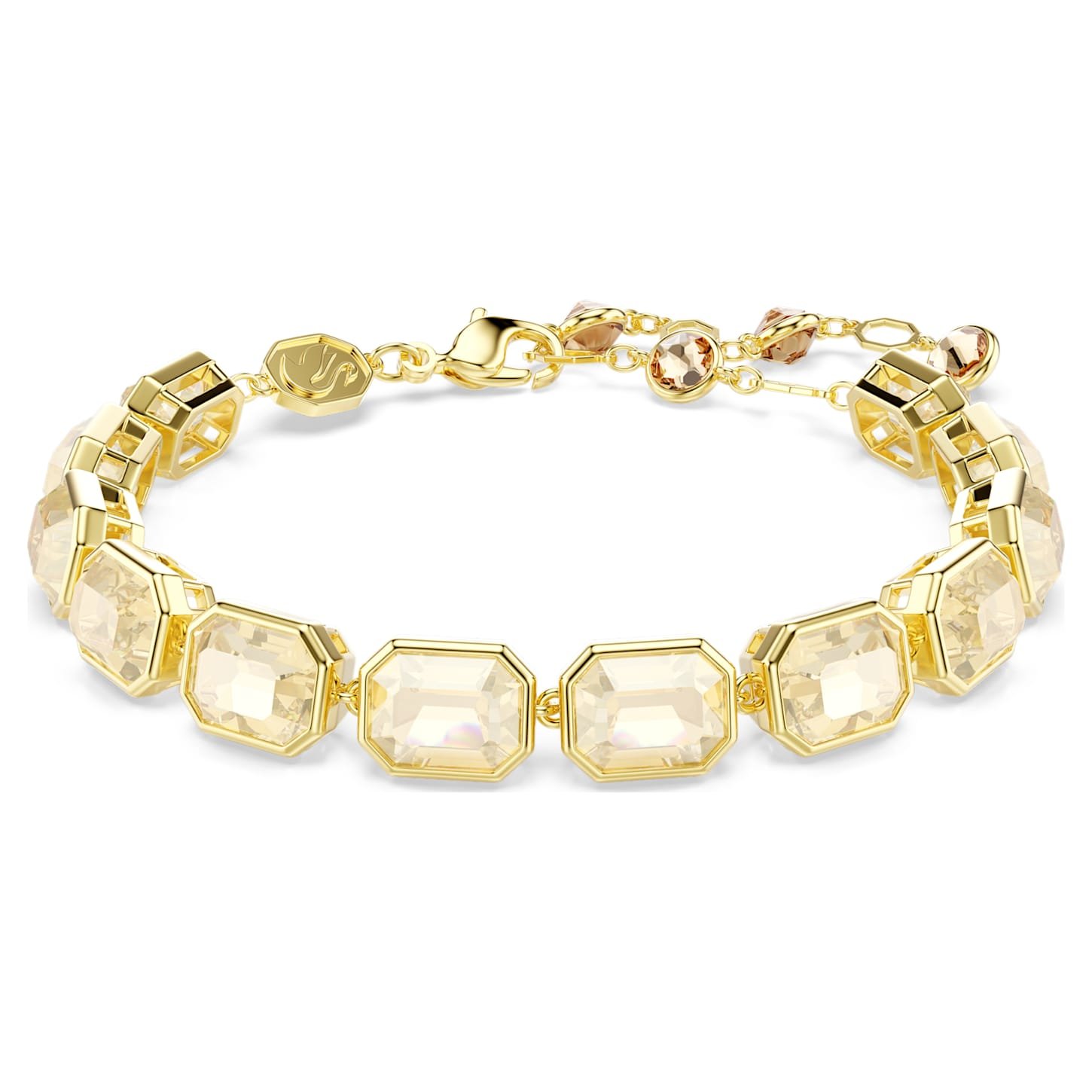 Millenia bracelet Octagon cut, Caramel, 18K gold finish