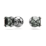 Millenia stud earrings Square cut, Black, Ruthenium plated - Image 7