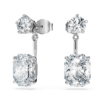 Octagon earring jackets Lab-grown diamonds 9.65 ct tw, Mixed shapes, 18K white gold