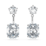 Octagon earring jackets Lab-grown diamonds 9.65 ct tw, Mixed shapes, 18K white gold - Image 2