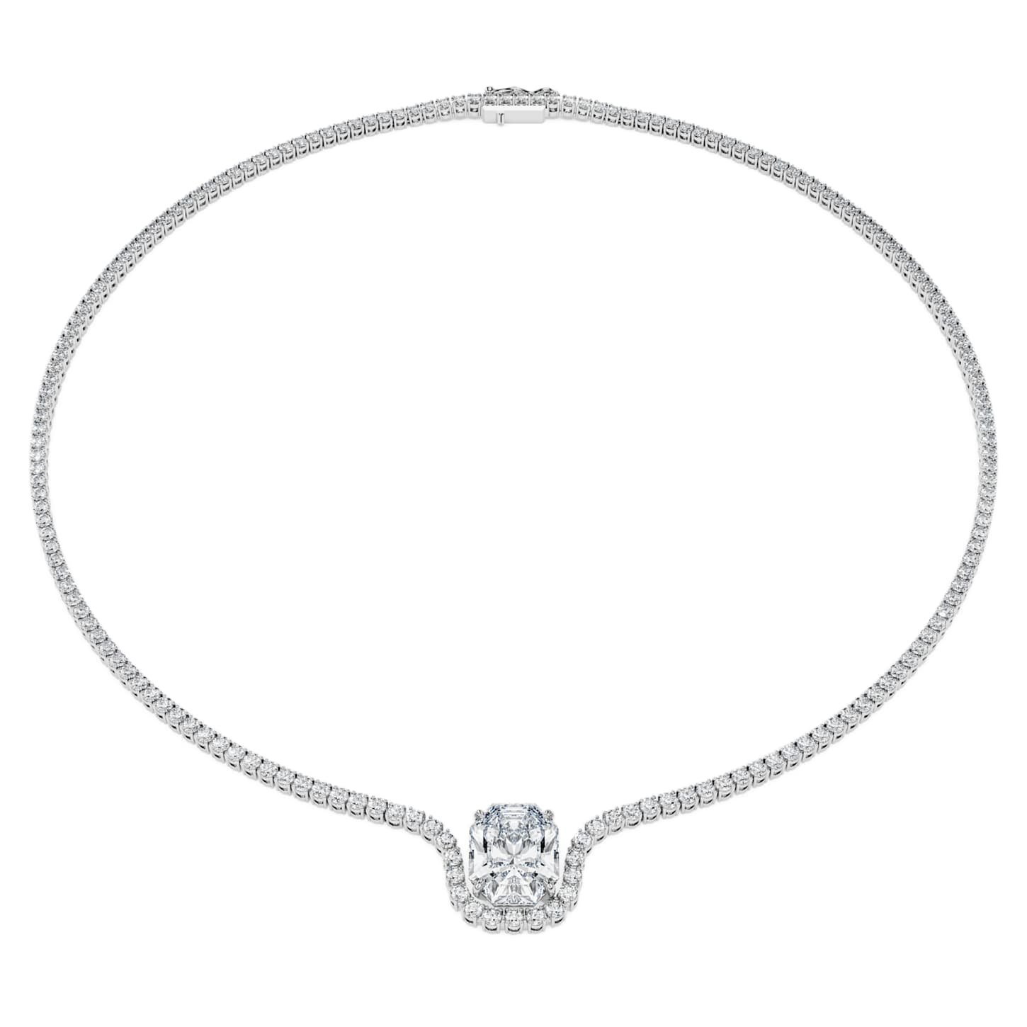Octagon necklace Lab-grown diamonds 12.86 ct tw, Octagon shape, 18K white gold