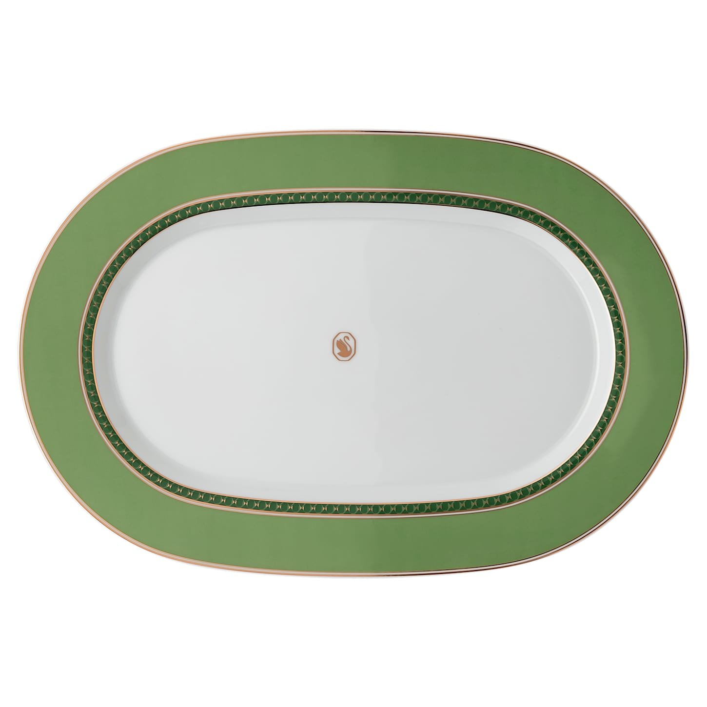 Signum platter plate Porcelain, Green