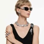 The Vienna Collection brooch Feather, White, Ruthenium plated - Image 7
