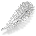 Vienna brooch Mixed cuts, Feather, White, Rhodium plated - Image 4